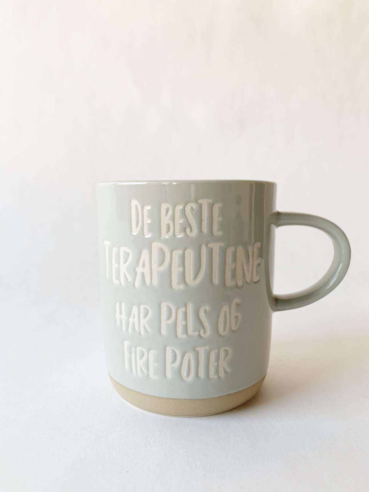 Krus h 9,5 cm "De beste terapeutene"