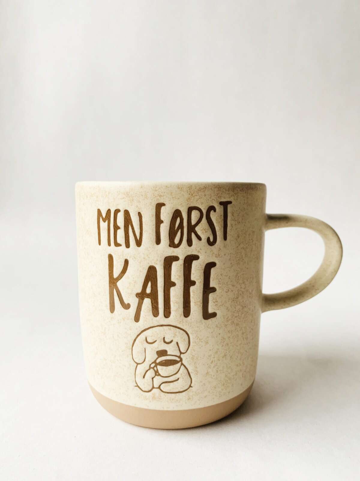 Krus 9,5 cm "Men først kaffe"
