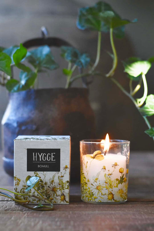 Duftlys i gaveeske 6x7cm "hygge" - bomull