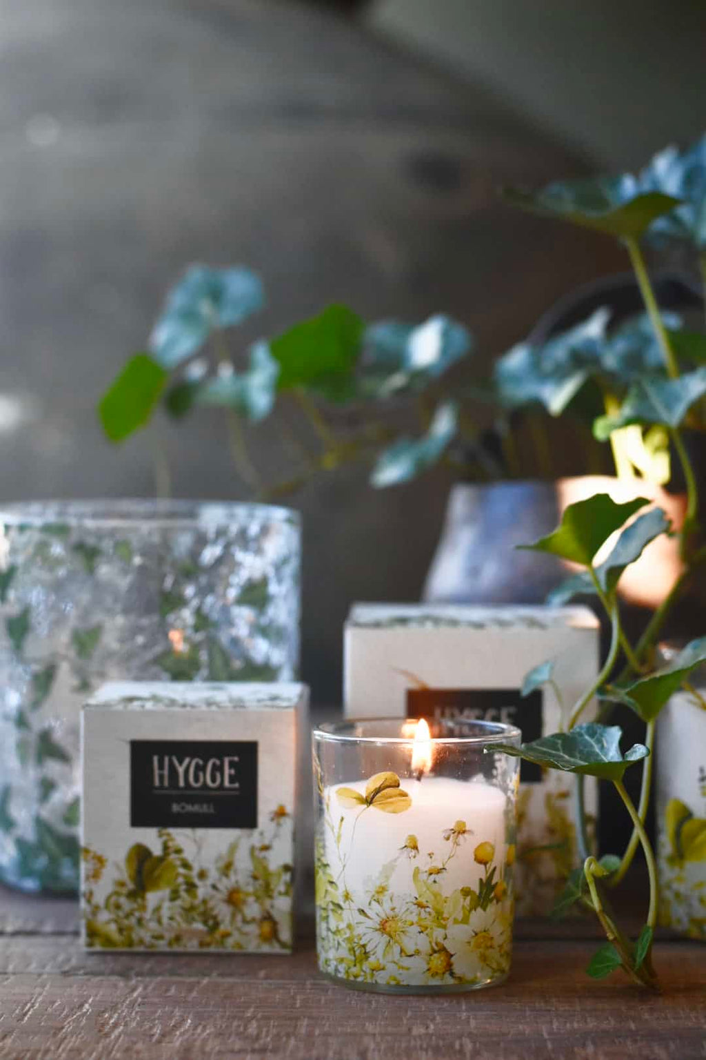 Duftlys i gaveeske 6x7cm "hygge" - bomull